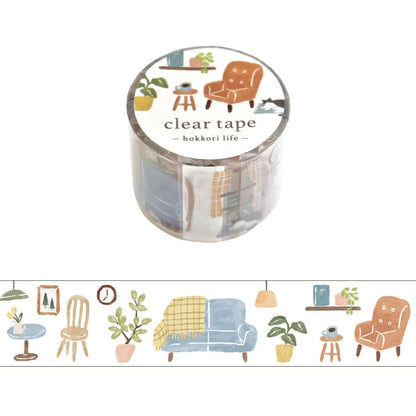 Mind Wave Clear Tape - Hokkori Life - Furniture (30mm)