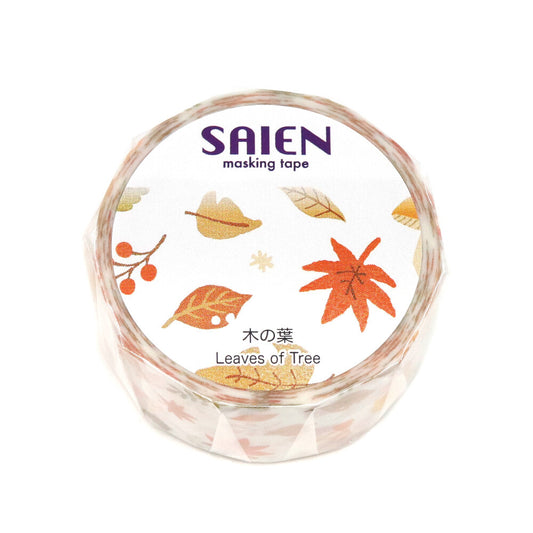 Saien Washi Tape - Leaves of Tree (15mm)