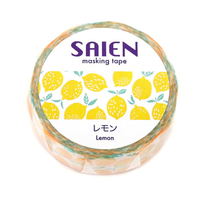 Saien Washi Tape - Lemon (15mm)