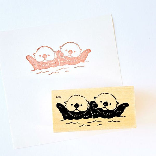 Kodomo No Kao Stamps - I Love Stamp Series - Sea Otters