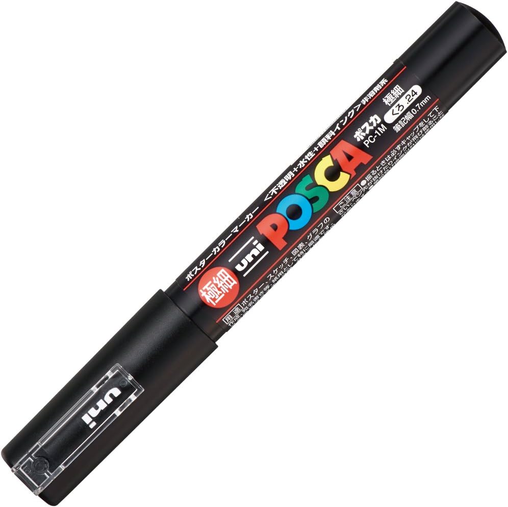 Uni Posca PC-1M Marker - Black (Extra Fine Tip)