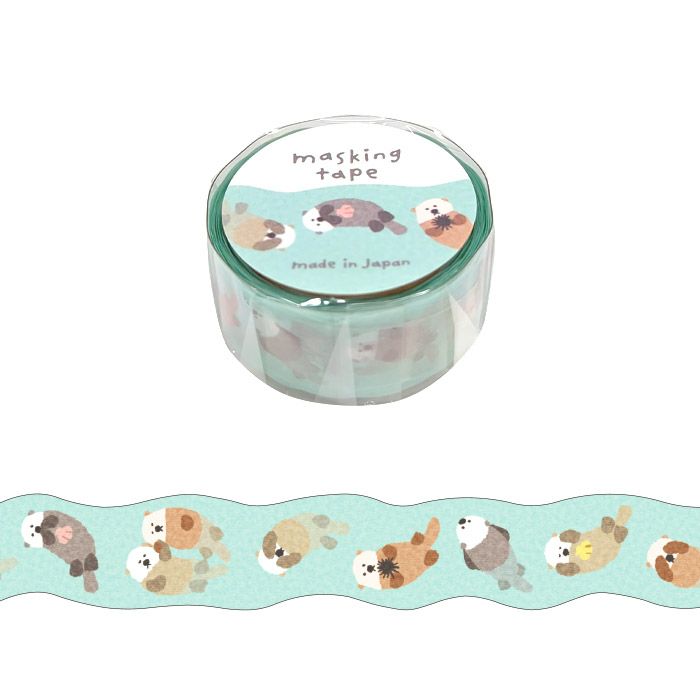 Mind Wave Die Cut Masking Tape - Sea Otters (18mm)