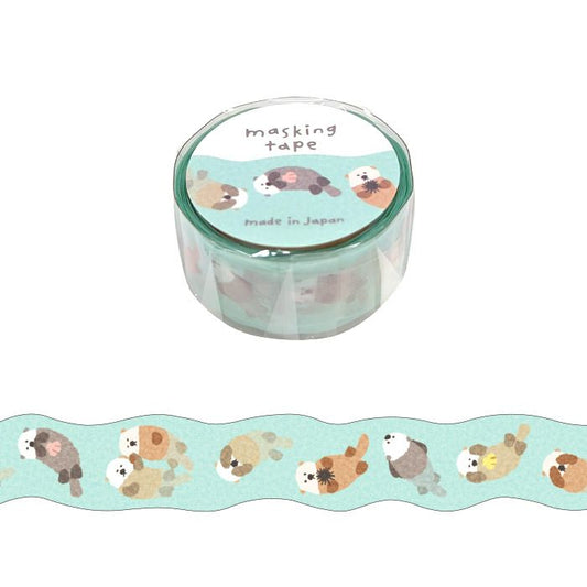 Mind Wave Die Cut Masking Tape - Sea Otters (18mm)