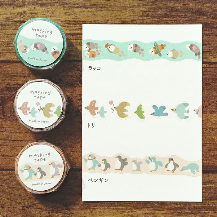 Mind Wave Die Cut Masking Tape - Sea Otters (18mm)