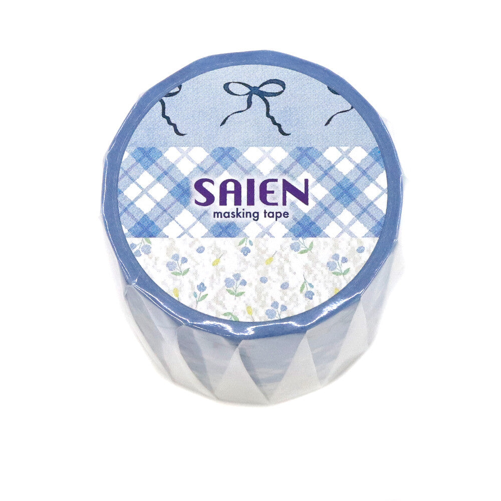 Saien Washi Tape- Sky-blue Ribbon - Set of 3 (15mm)