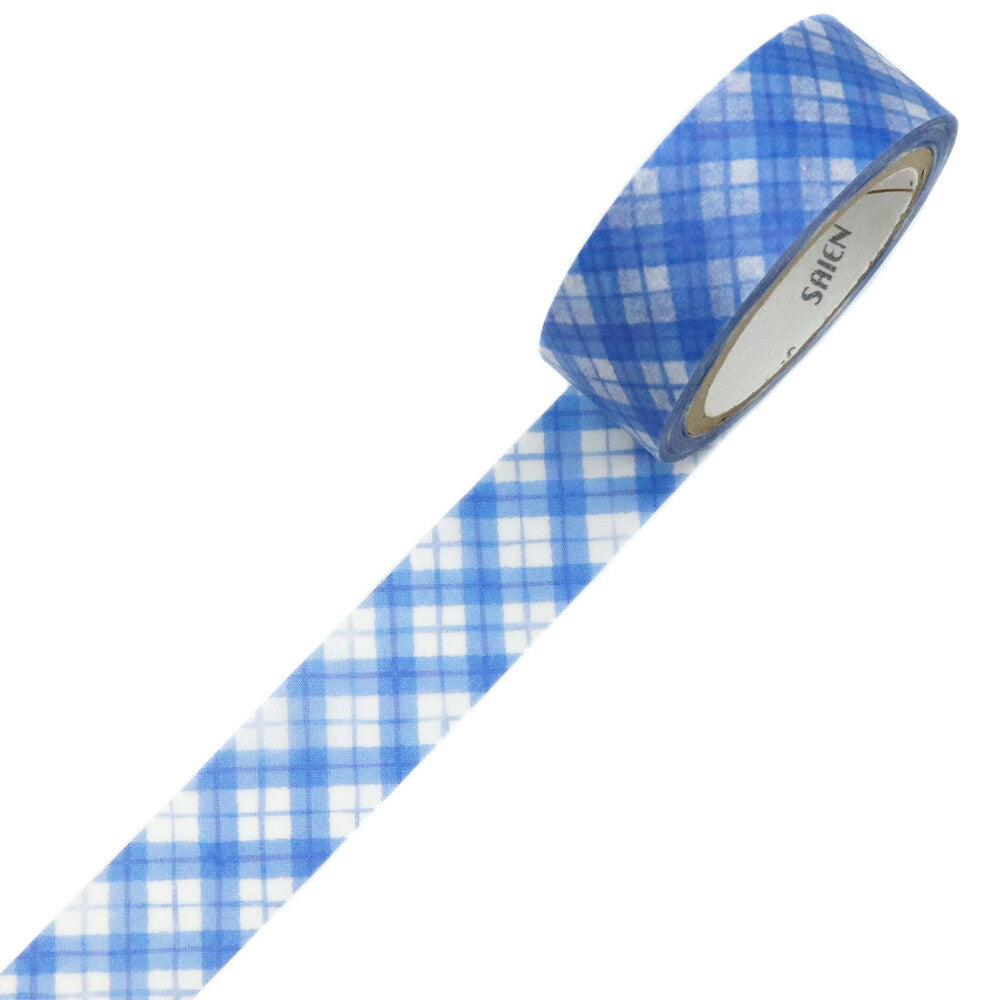 Saien Washi Tape- Sky-blue Ribbon - Set of 3 (15mm)