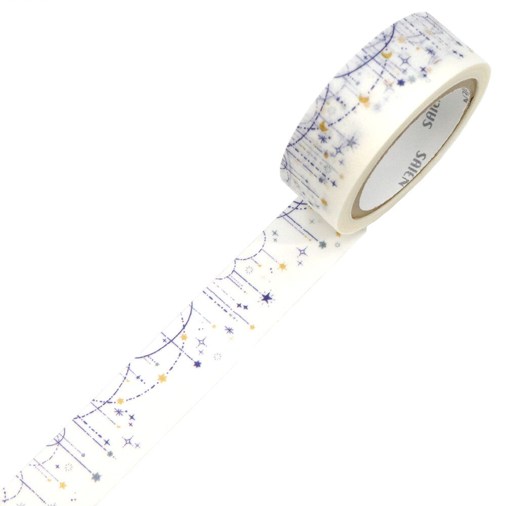 Saien Washi Tape - Star Garland (15mm)