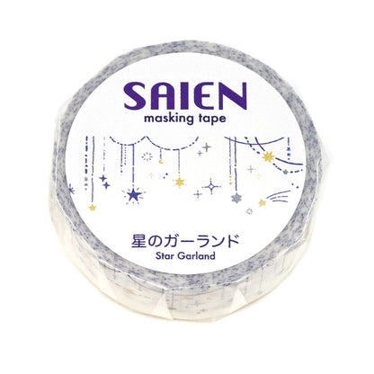Saien Washi Tape - Star Garland (15mm)