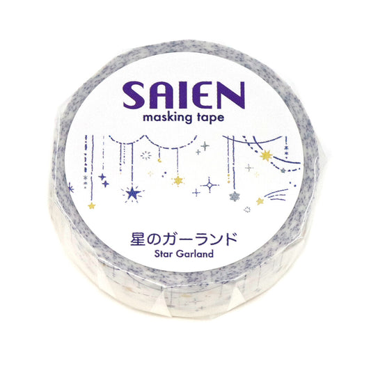 Saien Washi Tape - Star Garland (15mm)
