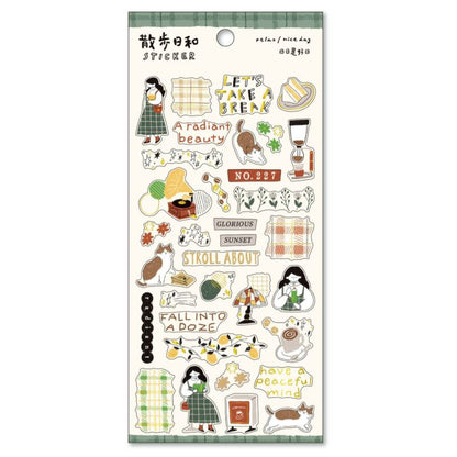 Mind Wave Stickers - Take a Stroll - Coffee Shop