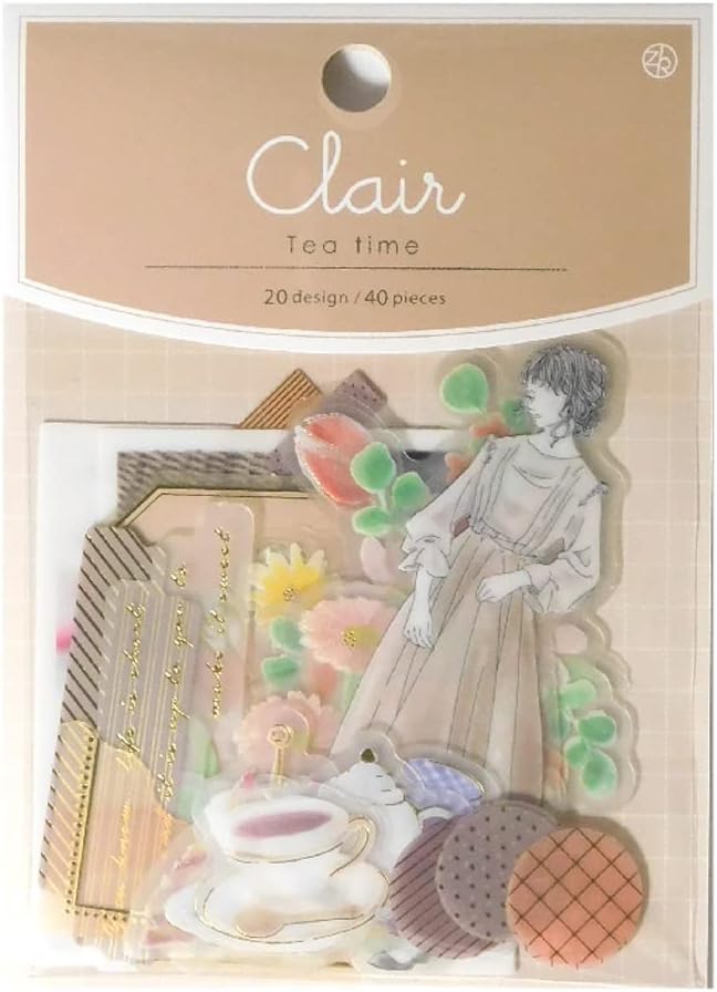 Z&K - Clair Flake Stickers - Tea Time