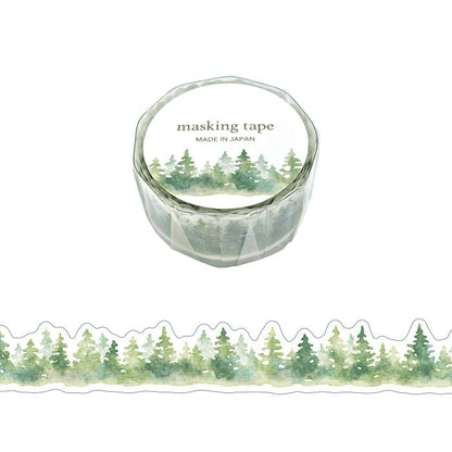Mind Wave Palette Series Die Cut Masking Tape - Trees (18mm)