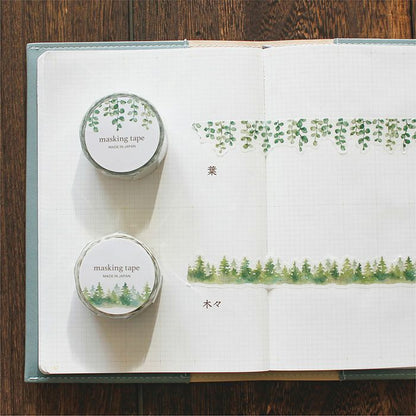 Mind Wave Palette Series Die Cut Masking Tape - Trees (18mm)