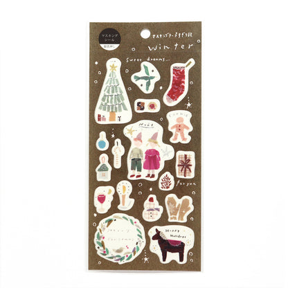 Miki Tamura Stickers - Winter with Silver Foil