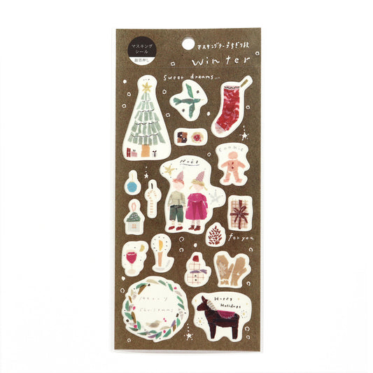 Miki Tamura Stickers - Winter with Silver Foil